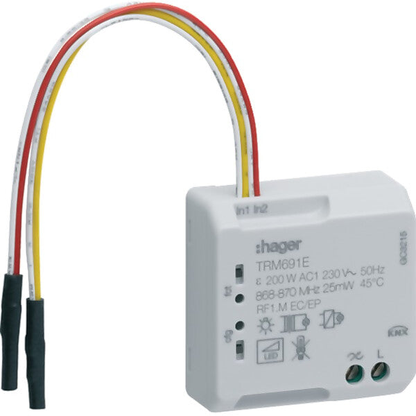 Hager Funk UP Universal-Dimmer 1-f.Binär 2-f.200W2D TRM691E